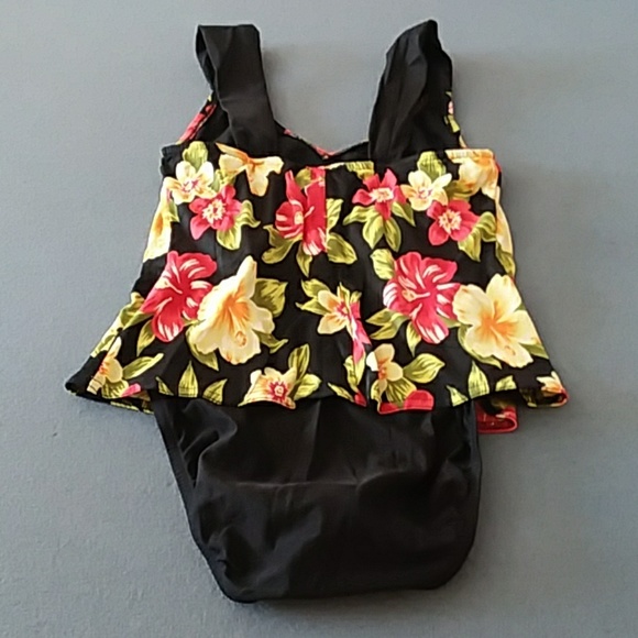 Tropical floral bathing suit - Picture 4 of 7